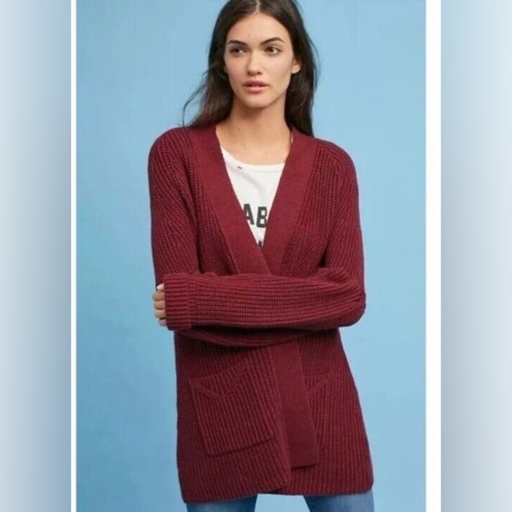 Anthropologie Knitted & Knotted Posie Longline Cardigan Sweater